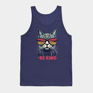 Be Weird, Be Kind - cat Tank Top